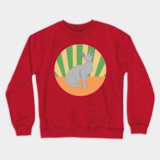 Gray Cat Crewneck Sweatshirt